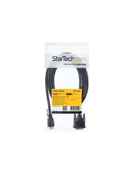 StarTech.com Cable Adaptador Conversor HDMI a DVI-D de 1,8m - Macho a Macho - Convertidor de Vídeo - Negro