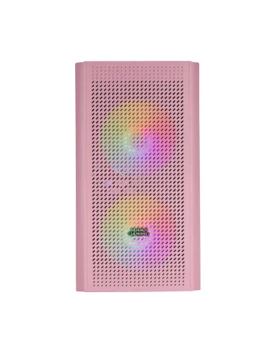 Mars Gaming MC300P Rosa, Caja PC Micro ATX, Cristal Templado, Frontal MESH, 3xVentilador FRGB