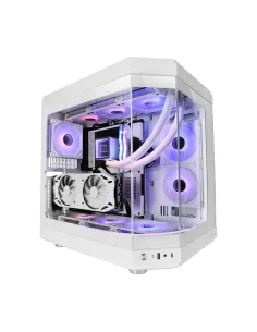 Mars Gaming MC-3T, Caja Gaming Custom ATX, Triple Ventana Cristal Templado Continuo, Soporte Refrigeración Líquida Completo, 2