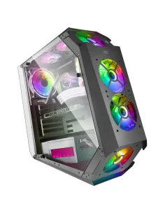 Mars Gaming MC51, Caja PC Gaming ATX, Doble Cristal Templado, 5x Ventilador RGB 12cm, Negro 2