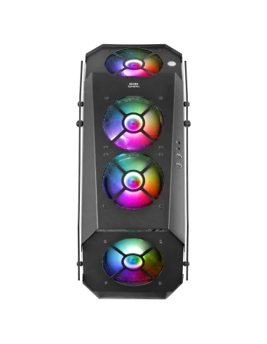 Mars Gaming MC51, Caja PC Gaming ATX, Doble Cristal Templado, 5x Ventilador RGB 12cm, Negro