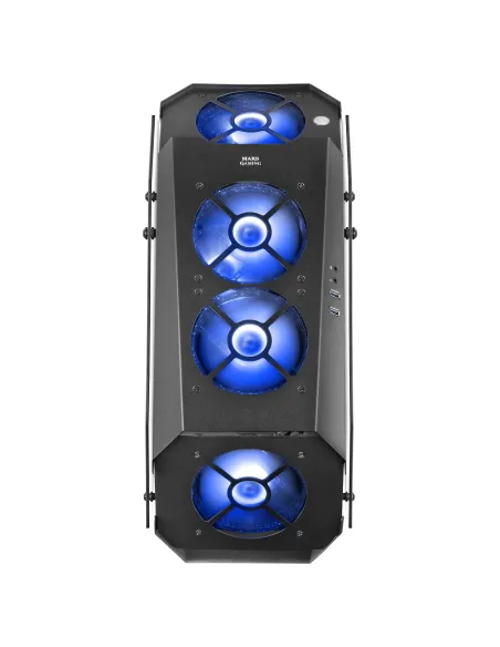 Mars Gaming MC51, Caja PC Gaming ATX, Doble Cristal Templado, 5x Ventilador RGB 12cm, Negro