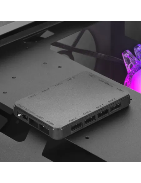 Mars Gaming MC51, Caja PC Gaming ATX, Doble Cristal Templado, 5x Ventilador RGB 12cm, Negro