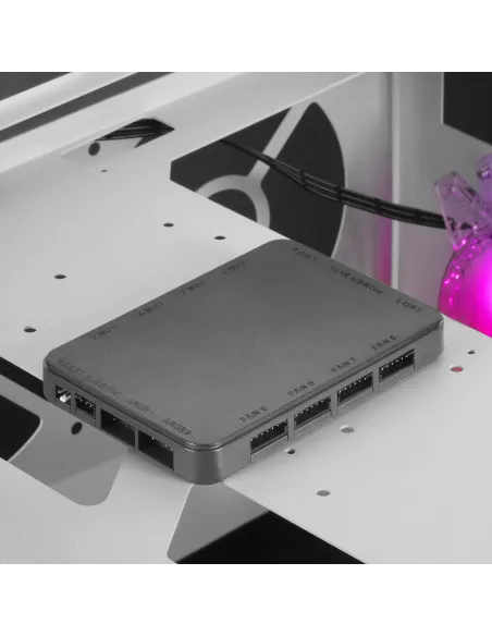 Mars Gaming MC51W, Caja PC Gaming ATX, Doble Cristal Templado, 5x Ventilador RGB 12cm, Blanco