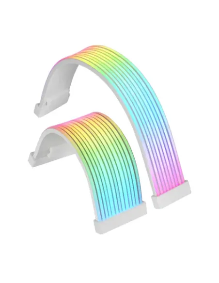 Mars Gaming MCA-16X, Cable de Alimentación ARGB 16PIN (8+8) PCIe para Tarjeta Gráfica, LEDs Ultra-brillantes, Iluminación ARGB