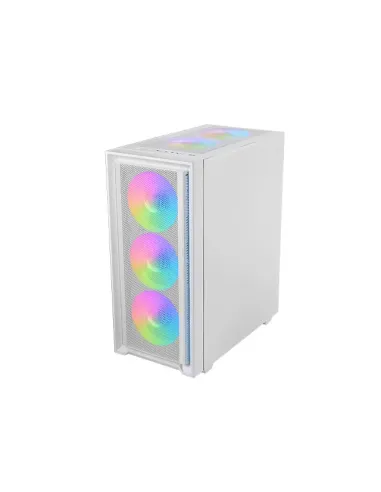 Mars Gaming MC-AIR, Caja Gaming ATX, 4x Ventiladores FRGB Rainbow 120mm, Panel Frontal Mesh, Ventana Lateral Completa Cristal