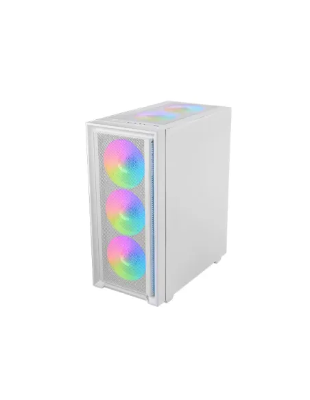 Mars Gaming MC-AIR, Caja Gaming ATX, 4x Ventiladores FRGB Rainbow 120mm, Panel Frontal Mesh, Ventana Lateral Completa Cristal