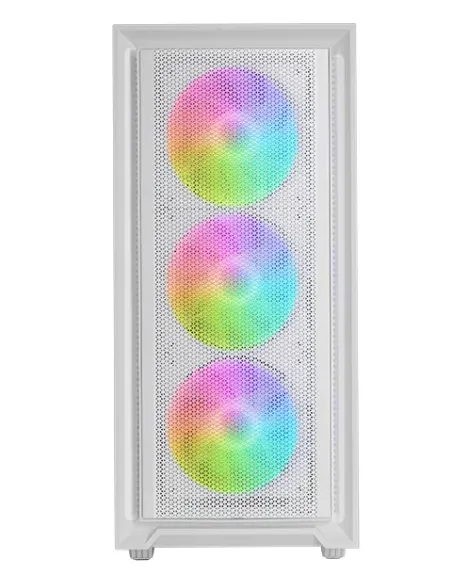 Mars Gaming MC-AIR, Caja Gaming ATX, 4x Ventiladores FRGB Rainbow 120mm, Panel Frontal Mesh, Ventana Lateral Completa Cristal