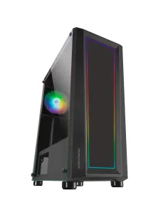 Mars Gaming MC-ART Negro, Caja PC Gaming ATX, Doble Cristal Templado Dibujable, ARGB 12 Modos, Ventilador 12cm