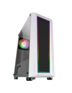 Mars Gaming MC-ART Blanco, Caja PC Gaming ATX, Doble Cristal Templado Dibujable, ARGB 12 Modos, Ventilador 12 cm