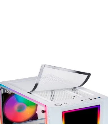 Mars Gaming MC-ART Blanco, Caja PC Gaming ATX, Doble Cristal Templado Dibujable, ARGB 12 Modos, Ventilador 12 cm
