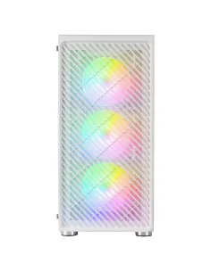 Mars Gaming MC-F, Semitorre Gaming ATX, Ventana Completa Cristal Templado, Frontal Metal-Mesh, 4X Ventiladores ARGB 120mm, 2
