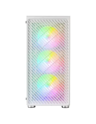 Mars Gaming MC-F, Semitorre Gaming ATX, Ventana Completa Cristal Templado, Frontal Metal-Mesh, 4X Ventiladores ARGB 120mm,
