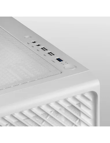 Mars Gaming MC-F, Semitorre Gaming ATX, Ventana Completa Cristal Templado, Frontal Metal-Mesh, 4X Ventiladores ARGB 120mm,