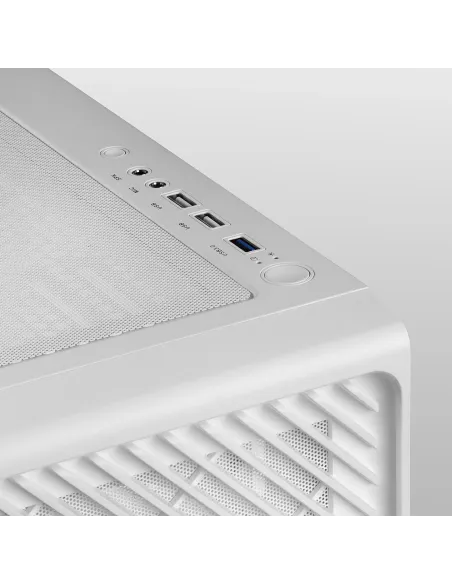 Mars Gaming MC-F, Semitorre Gaming ATX, Ventana Completa Cristal Templado, Frontal Metal-Mesh, 4X Ventiladores ARGB 120mm,