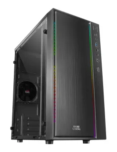 Mars Gaming MCM, Caja PC Micro ATX, Compacta, 16 Modos ARGB, Ventilador 8 cm