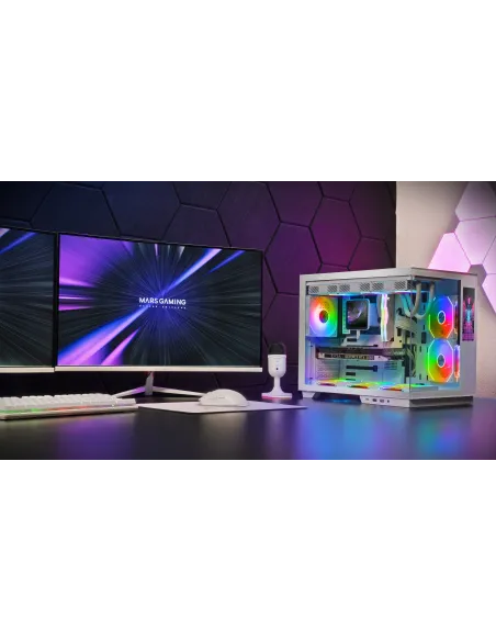 Mars Gaming MCMIRAGEW carcasa de ordenador Midi Tower Blanco