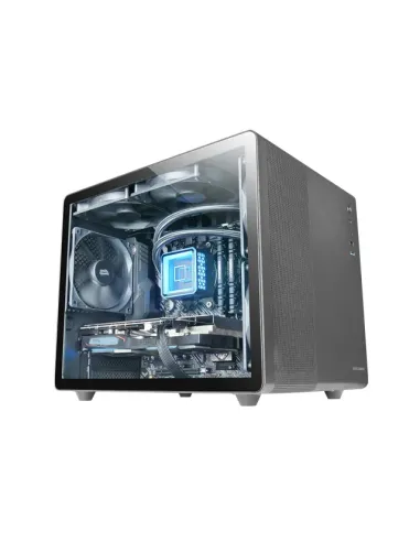 Mars Gaming MC-MPRO Negro, Caja Profesional Compacta Micro-ATX, Ventana Lateral Completa Cristal Templado, 3x Ventiladores