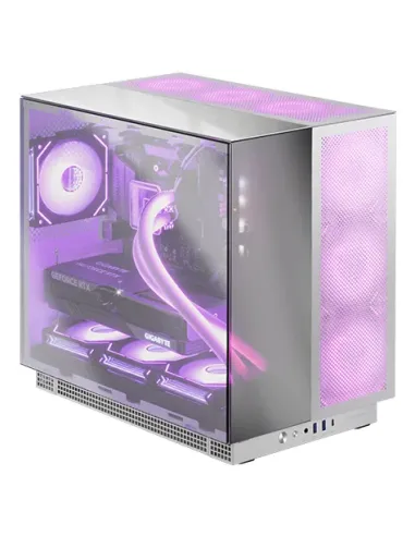 Mars Gaming MC-NOVA3, Caja Gaming Custom XXL E-ATX, Tripe Cristal Cromado Continuo Sin Marco, Soporte Completo Refrigeración