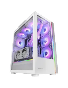 Mars Gaming MC-ULTRA, Torre Gaming Custom XXL E-ATX, Doble Tira LED ARGB, Doble Ventana Cristal Templado, Estructura Cámara