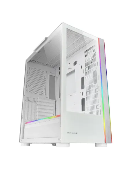 Mars Gaming MC-ULTRA, Torre Gaming Custom XXL E-ATX, Doble Tira LED ARGB, Doble Ventana Cristal Templado, Estructura Cámara