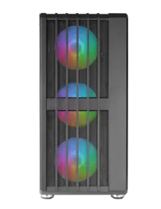 Mars Gaming MC-VAULT, Caja Gaming ATX, 4x Ventiladores ARGB 120mm, Panel Frontal Mesh con Diseño Vertical, Ventana Lateral