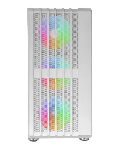 Mars Gaming MC-VAULT, Caja Gaming ATX, 4x Ventiladores ARGB 120mm, Panel Frontal Mesh con Diseño Vertical, Ventana Lateral