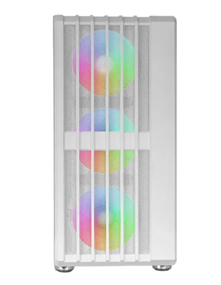 Mars Gaming MC-VAULT, Caja Gaming ATX, 4x Ventiladores ARGB 120mm, Panel Frontal Mesh con Diseño Vertical, Ventana Lateral