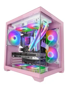 Mars Gaming MC-VIEW2P Mini Tower Rosa 2