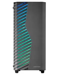 Mars Gaming MC-VOLT, Caja Gaming ATX, Ventilador ARGB 120mm, Rejilla Frontal ARGB, Ventana Lateral Completa Cristal Templado,