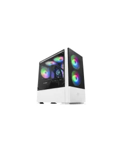 Mars Gaming MCZW, Caja PC Compacta Premium, MicroATX, Panel+Frontal Mesh, Blanco 2
