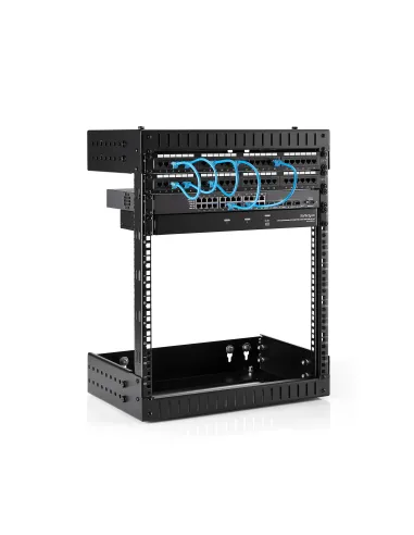 StarTech.com Rack de Servidores Abierto de 12U de Pared - de 19 Pulgadas - de 2 Columnas - de Profundidad Ajustable - para