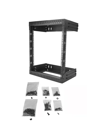 StarTech.com Rack de Servidores Abierto de 12U de Pared - de 19 Pulgadas - de 2 Columnas - de Profundidad Ajustable - para