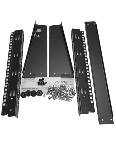 StarTech.com Rack de Sobremesa de 8U de 2 Columnas - Armario Rack de Servidores con Marco Abierto