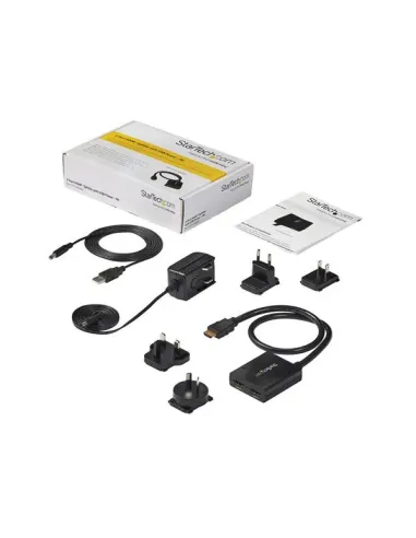 StarTech.com Multiplicador de Vídeo HDMI de 2 Puertos - Splitter HDMI 4k 30Hz de 2x1 Alimentado por USB