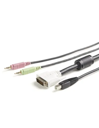 StarTech.com Cable KVM 4 en 1 de 1,8m con DVI USB Audio y Micrófono