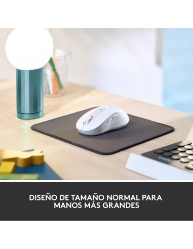 Logitech Signature M650 L for Business, Ratón inalámbrico, para manos grandes, Logi Bolt, Bluetooth, SmartWheel, Blanco