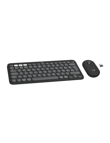 Logitech 920-012227 teclado Ratón incluido Universal RF Wireless + Bluetooth QWERTY Español Grafito