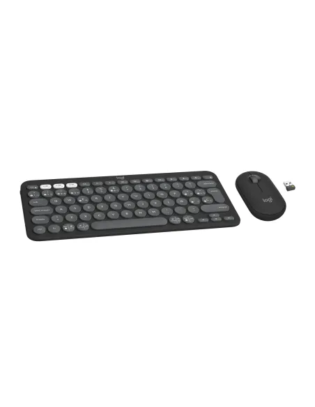 Logitech 920-012227 teclado Ratón incluido Universal RF Wireless + Bluetooth QWERTY Español Grafito