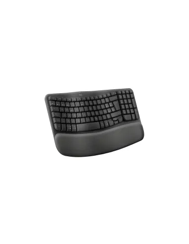 Logitech Wave Keys, teclado ergonómico inalámbrico con reposamanos acolchado, escritura cómoda y natural, Easy-Switch,