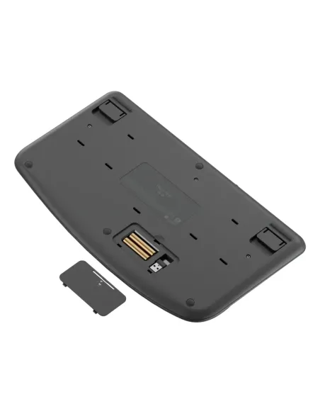 Logitech Wave Keys, teclado ergonómico inalámbrico con reposamanos acolchado, escritura cómoda y natural, Easy-Switch,