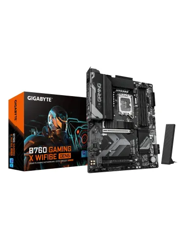 GIGABYTE B760 GAMING X WIFI6E GEN5 Placa Base – Compatible con procesadores Intel Core 14ª generación, VRM de 8+1+1 fases,