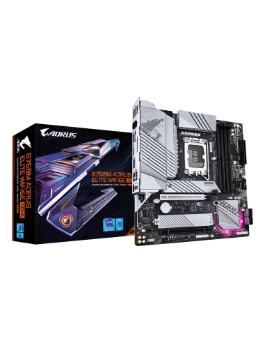 GIGABYTE B760M AORUS ELITE WIFI6E GEN5 Placa Base – Compatible con procesadores Intel Core 14ª generación, VRM digital de