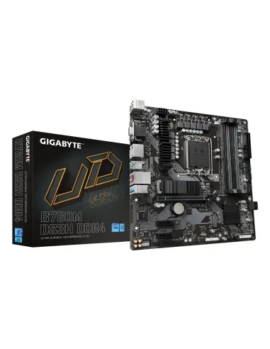 GIGABYTE B760M DS3H DDR4 Placa base - Soporta CPUs Intel Core de 14ª generación, VRM digital de 6+2+1 fases, hasta 5333MHz DDR4