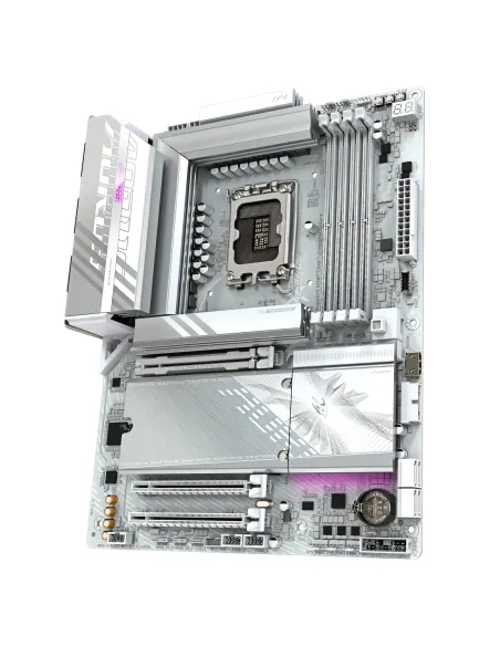 GIGABYTE B860 AORUS ELITE WIFI7 ICE Placa base - CPUs Intel Core Ultra, VRM de 14+1+2+1 fases, hasta 9200MHz DDR5, 1xPCIe 5.0 +