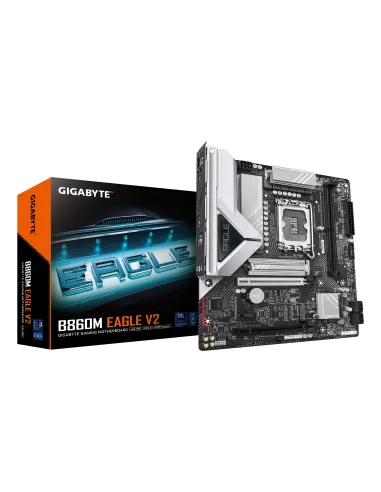 GIGABYTE B860M EAGLE V2 Placa base - Procesadores Intel Core Ultra Series, VRM de 6+1+2 fases, hasta 9066 MHz DDR5, 1x M.2 PCIe