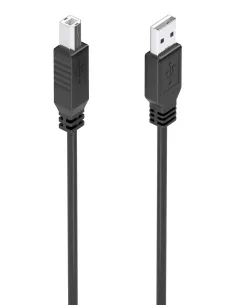 AISENS Cable USB 2.0 con Amplificador, Tipo A M-B M, Negro, 10m