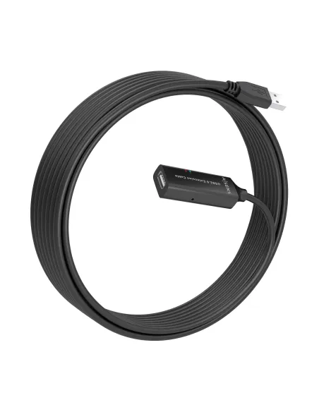 AISENS Cable USB 2.0 Prolongador con Amplificador, Tipo A M-A H, Negro, 10m