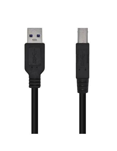 AISENS Cable USB 3.0 Impresora Tipo A M-B M, Negro, 2.0m