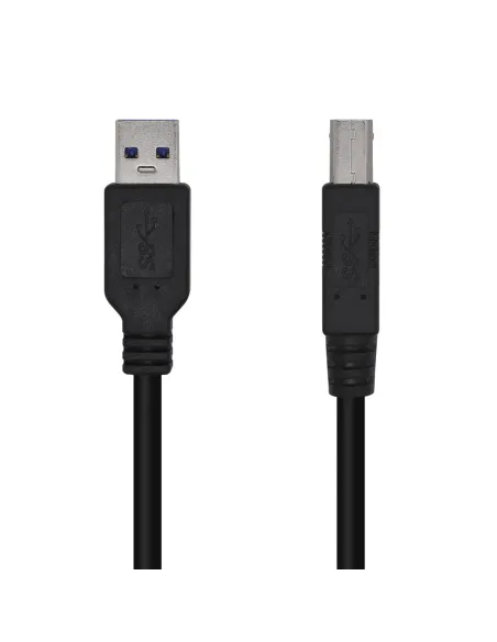 AISENS Cable USB 3.0 Impresora Tipo A M-B M, Negro, 2.0m